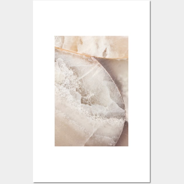 White Quartz Abstract, Left Wall Art by AmyBrinkman